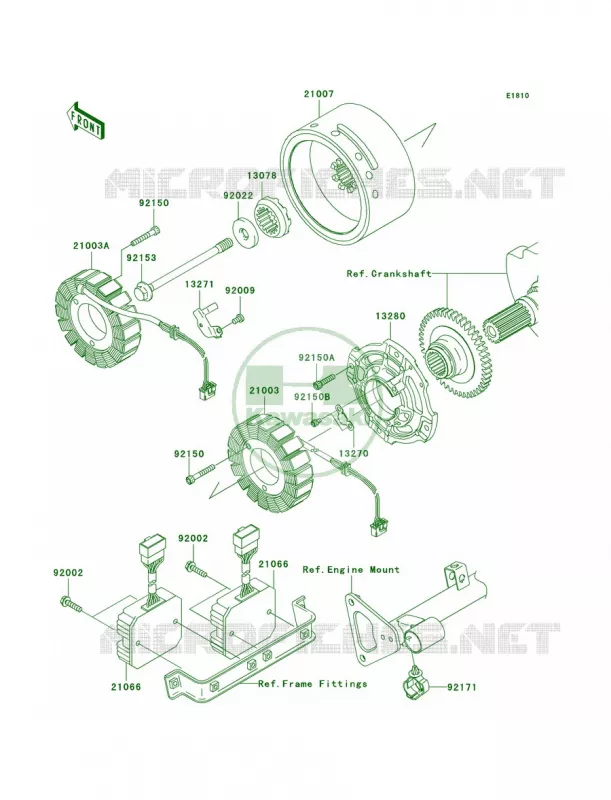 Generator Kawasaki MOTOS 1600 2007 Vulcan 1600 Classic  VN1600A7FA