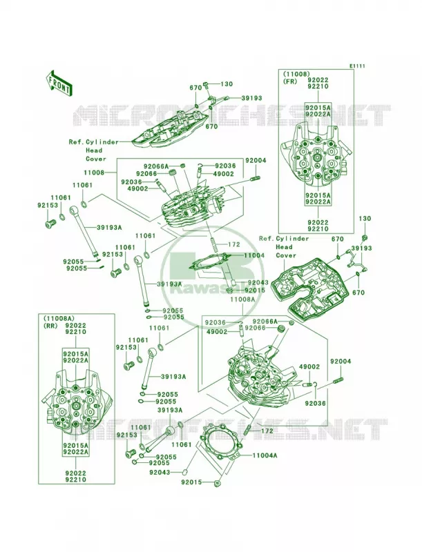 Cylinder Head Kawasaki MOTOS 2000 2007 Vulcan 2000  VN2000A7F