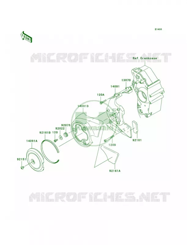 Chain Cover Kawasaki MOTOS 2000 2007 Vulcan 2000 Classic  VN2000E7F