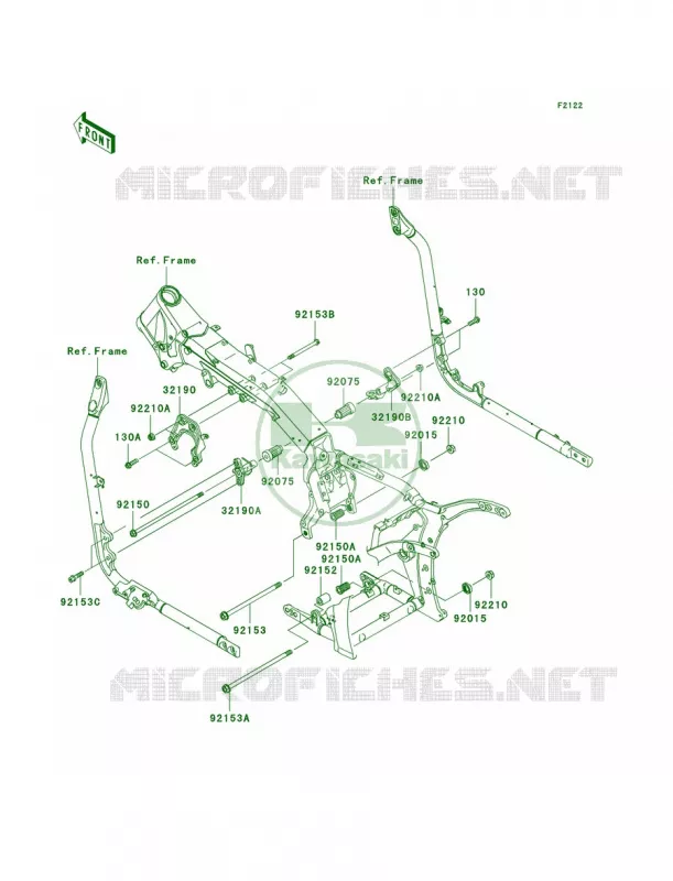 Engine Mount Kawasaki MOTOS 2000 2007 Vulcan 2000 Classic  VN2000E7F
