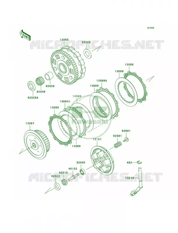 Clutch Kawasaki MOTOS 900 2007 Vulcan 900 Classic  VN900B7F
