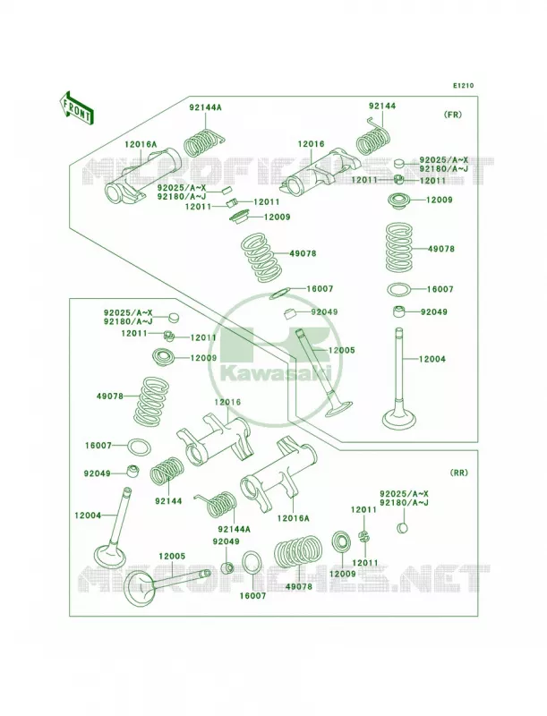 Valves Kawasaki MOTOS 900 2007 Vulcan 900 Classic  VN900B7F