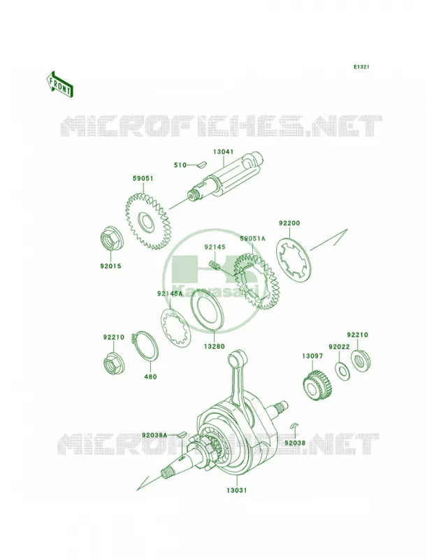 Crankshaft Kawasaki MOTOS 125 2006 Eliminator 125  BN125A6F