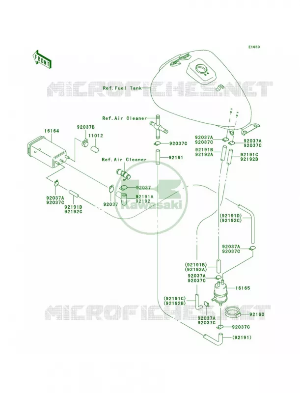 Fuel Evaporative SystemCA Kawasaki MOTOS 125 2006 Eliminator 125  BN125A6F