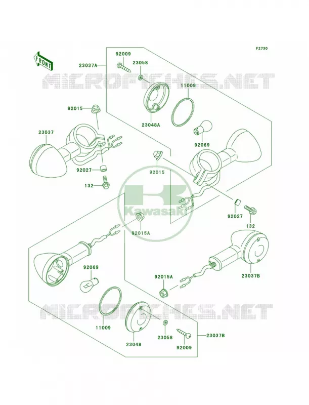 Turn Signals Kawasaki MOTOS 125 2006 Eliminator 125  BN125A6F