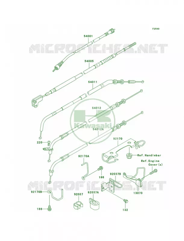 Cables Kawasaki MOTOS 500 2006 Vulcan 500 LTD  EN500C6F