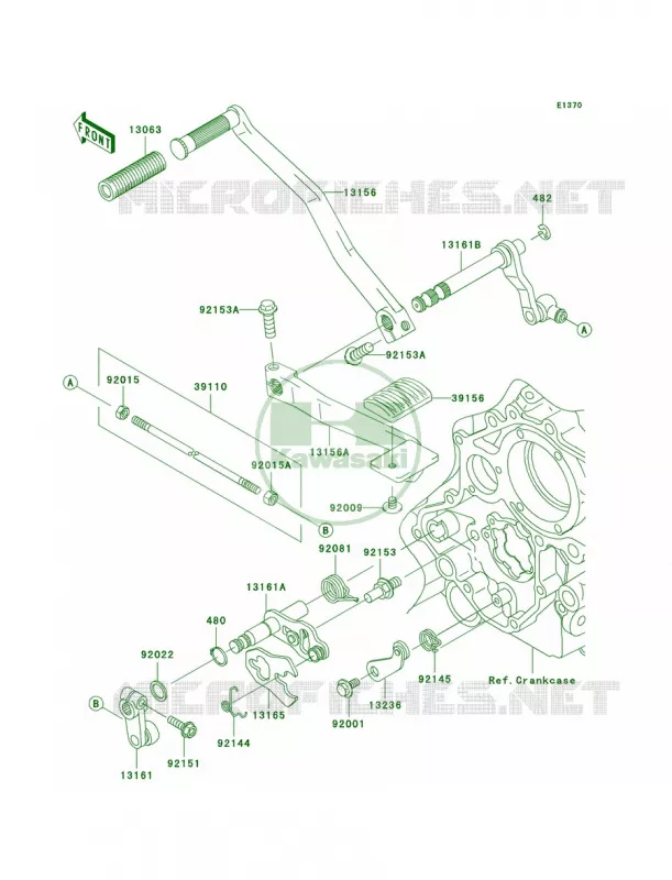 Gear Change Mechanism Kawasaki MOTOS 1500 2006 Vulcan 1500 Classic  VN1500T6F