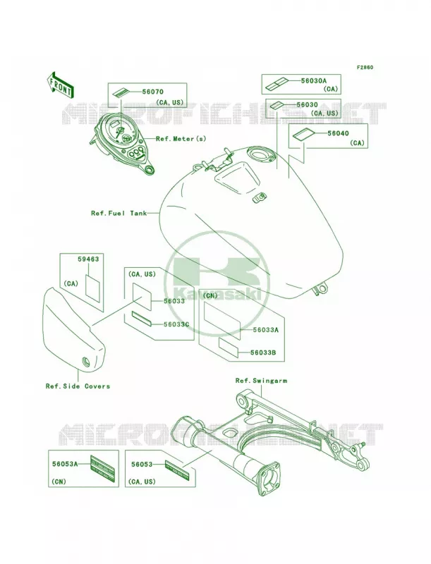 Labels Kawasaki MOTOS 1500 2006 Vulcan 1500 Classic  VN1500T6F