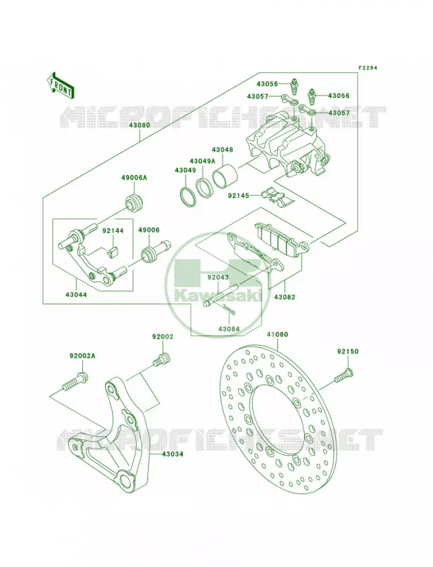 Rear Brake Kawasaki MOTOS 1500 2006 Vulcan 1500 Classic  VN1500T6F