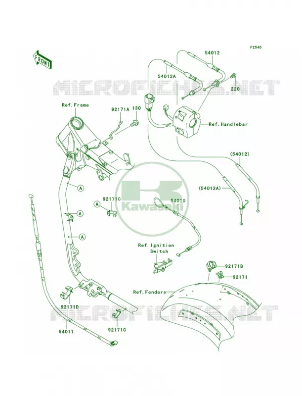Cables Kawasaki MOTOS 2000 2006 Vulcan 2000  VN2000A6F
