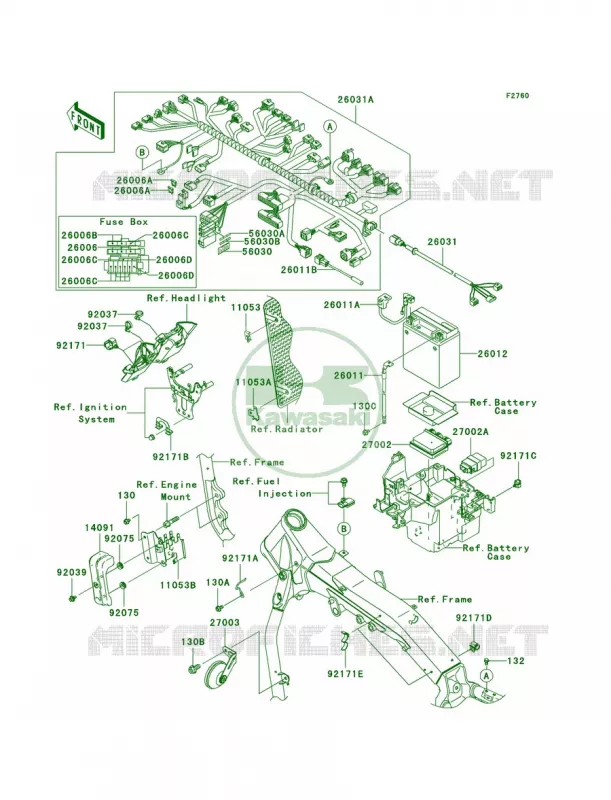 Chassis Electrical Equipment Kawasaki MOTOS 2000 2006 Vulcan 2000  VN2000A6F