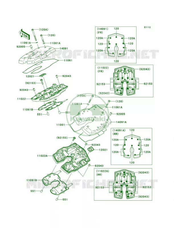 Cylinder Head Cover Kawasaki MOTOS 2000 2006 Vulcan 2000  VN2000A6F