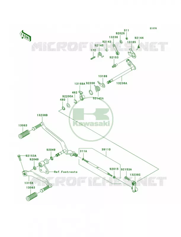 Gear Change Mechanism Kawasaki MOTOS 2000 2006 Vulcan 2000  VN2000A6F