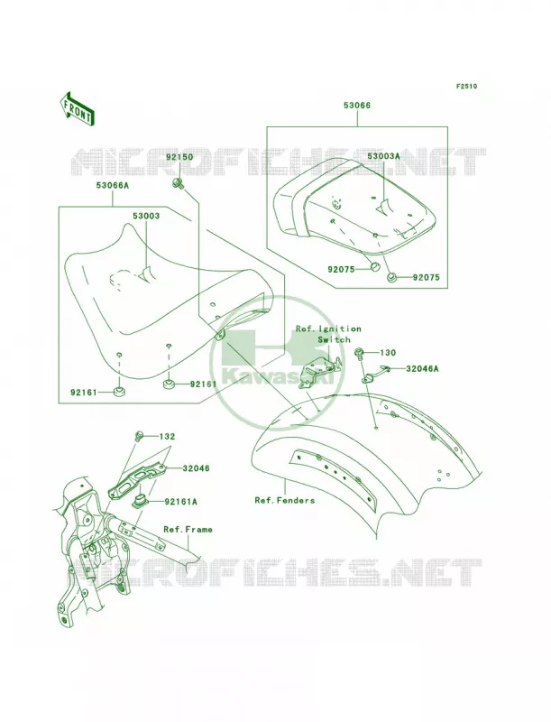 Seat Kawasaki MOTOS 2000 2006 Vulcan 2000  VN2000A6F