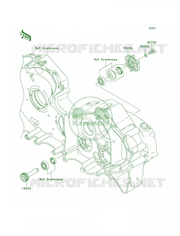Water Pump Kawasaki MOTOS 2000 2006 Vulcan 2000  VN2000A6F