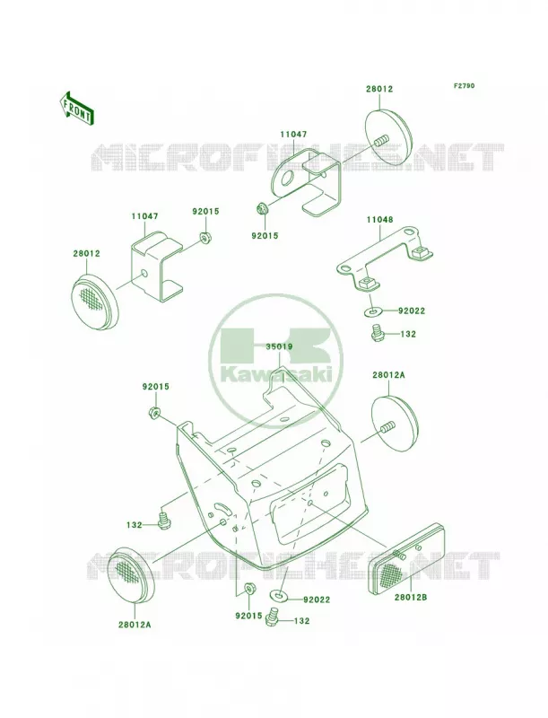 ReflectorsCN Kawasaki MOTOS 300 2006 KLX300R  KLX300A6F