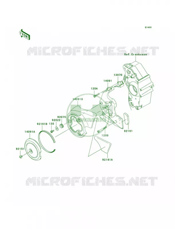 Chain Cover Kawasaki MOTOS 2000 2006 Vulcan 2000 Limited  VN2000D6F