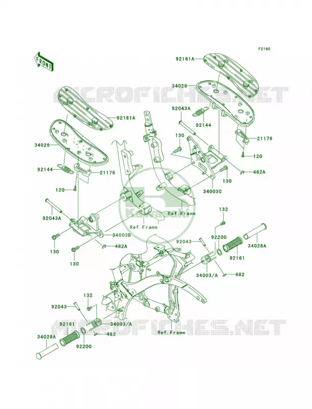 Footrests Kawasaki MOTOS 900 2006 Vulcan 900 Classic  VN900B6F