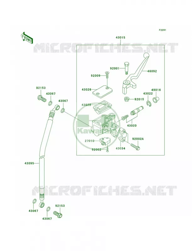Front Master Cylinder Kawasaki MOTOS 125 2005 Eliminator 125  BN125-A8