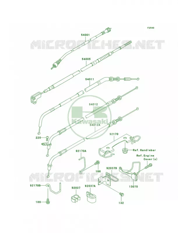 Cables Kawasaki MOTOS 500 2005 Vulcan 500 LTD  EN500-C10