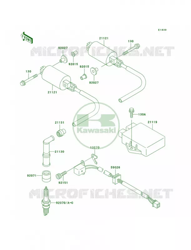 Ignition System Kawasaki MOTOS 500 2005 Vulcan 500 LTD  EN500-C10