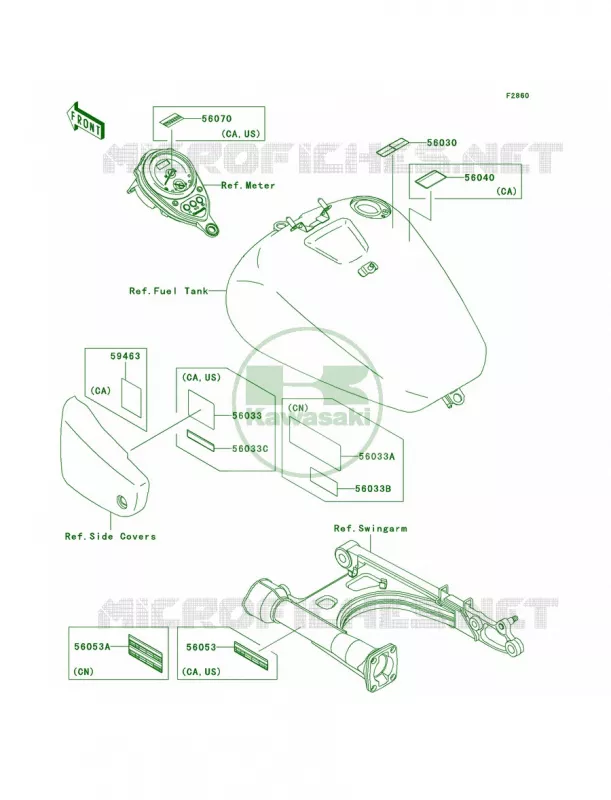 Labels Kawasaki MOTOS 1500 2005 Vulcan 1500 Classic  VN1500-N4