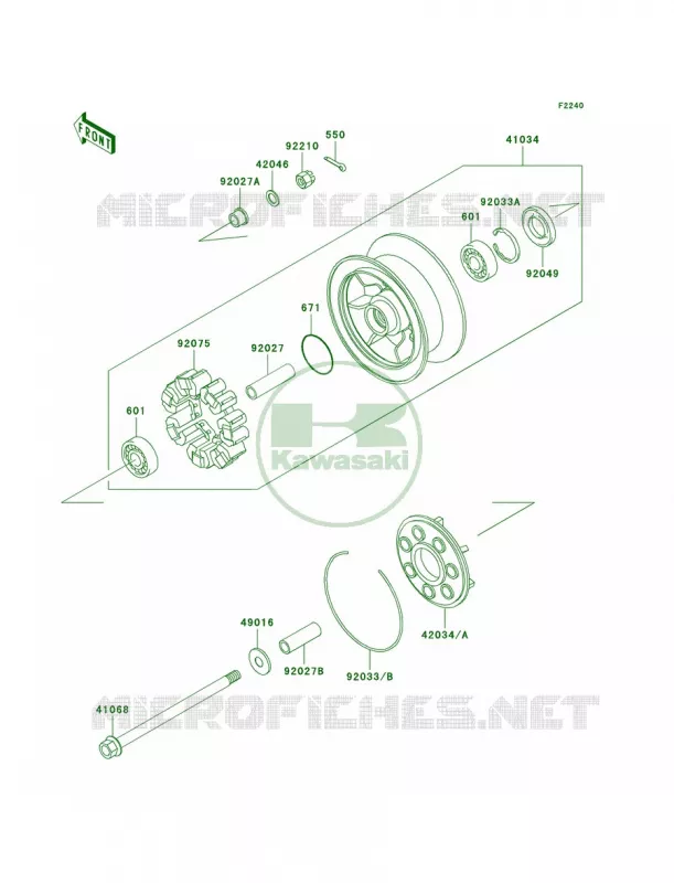Rear WheelChain Kawasaki MOTOS 1500 2005 Vulcan 1500 Drifter  VN1500-R5