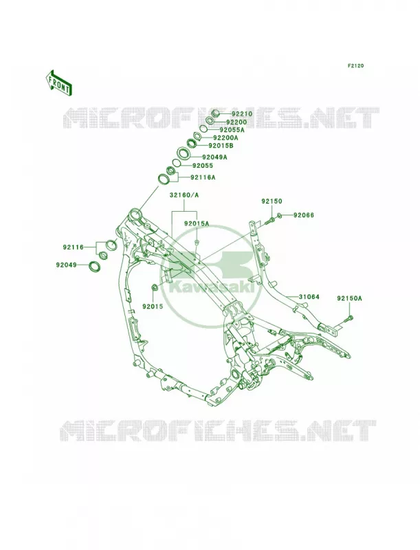 Frame Kawasaki MOTOS 1600 2005 Vulcan 1600 Classic  VN1600-A3