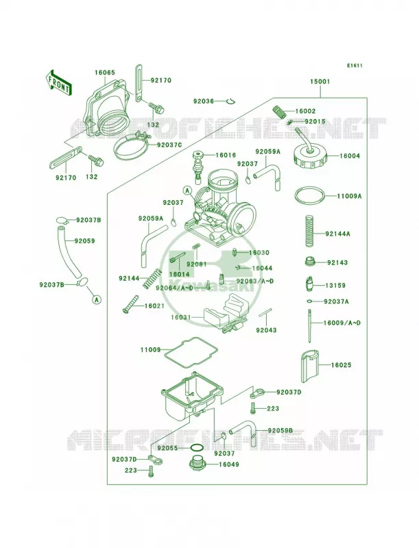 Carburetor Kawasaki MOTOS 200 2005 KDX200  KDX200-H11