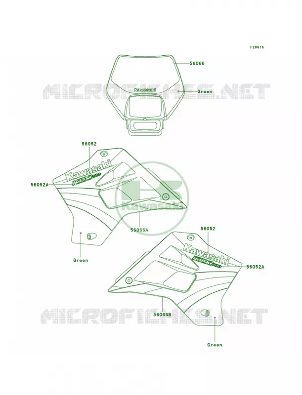 DecalsH11 Kawasaki MOTOS 200 2005 KDX200  KDX200-H11