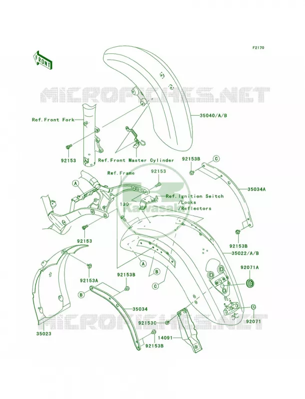 FendersA1 Kawasaki MOTOS 2000 2005 Vulcan 2000  VN2000-A2