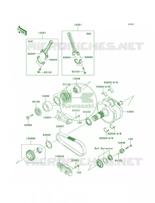 Crankshaft Kawasaki MOTOS 2000 2005 Vulcan 2000 Limited  VN2000-D1