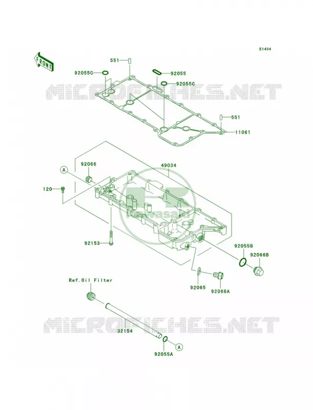 Oil Pan Kawasaki MOTOS 2000 2005 Vulcan 2000 Limited  VN2000-D1
