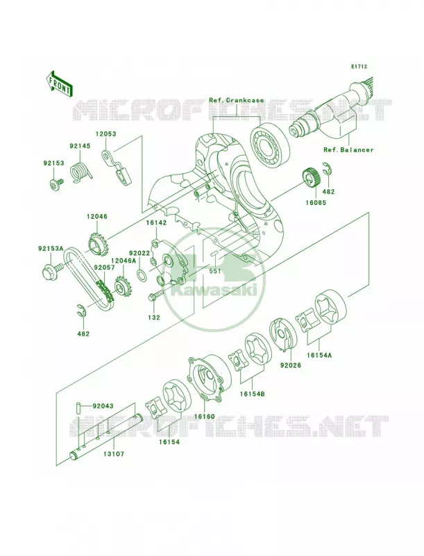 Oil Pump Kawasaki MOTOS 2000 2005 Vulcan 2000 Limited  VN2000-D1