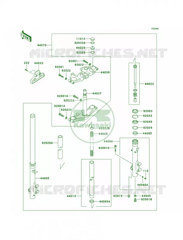 Front Fork Kawasaki MOTOS 750 2005 Vulcan 750  VN750-A21