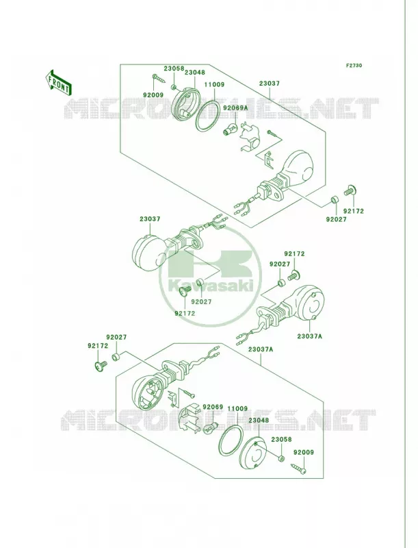 Turn Signals Kawasaki MOTOS 750 2005 Vulcan 750  VN750-A21