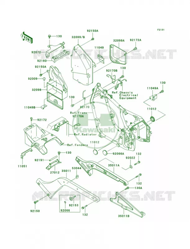 Frame Fittings Kawasaki MOTOS 800 2005 Vulcan 800  VN800-A11
