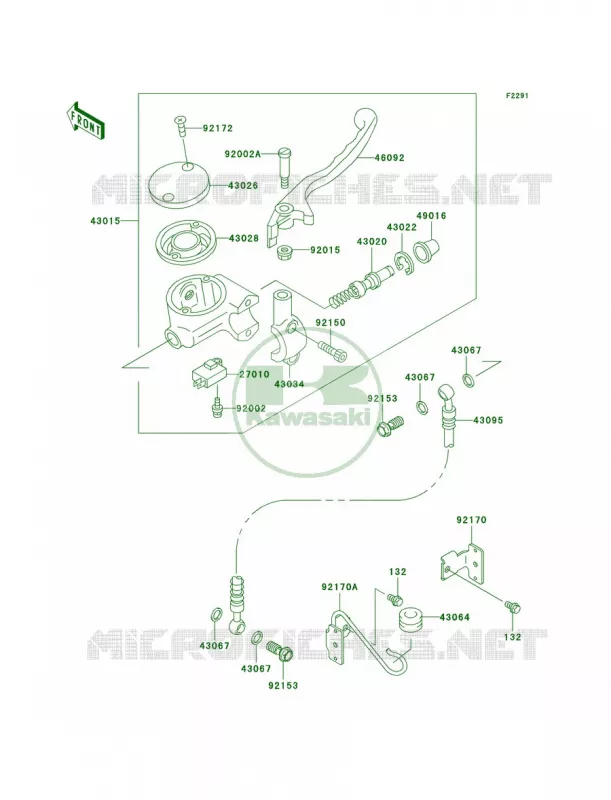 Front Master Cylinder Kawasaki MOTOS 800 2005 Vulcan 800  VN800-A11