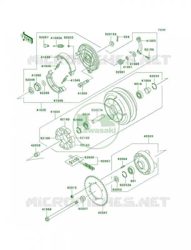 Rear WheelChain Kawasaki MOTOS 800 2005 Vulcan 800  VN800-A11