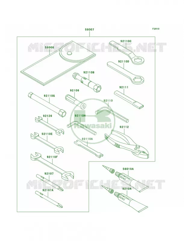 Owner's Tools Kawasaki MOTOS 800 2005 Vulcan 800 Drifter  VN800-E5