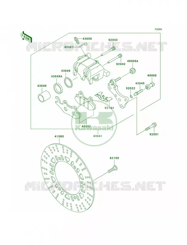 Front Brake Kawasaki MOTOS 125 2004 Eliminator 125  BN125-A7