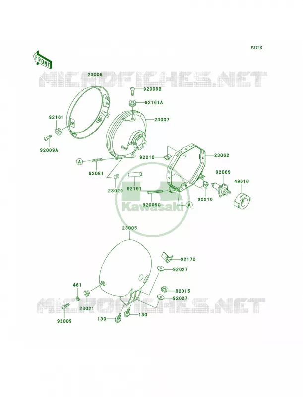Headlights Kawasaki MOTOS 125 2004 Eliminator 125  BN125-A7