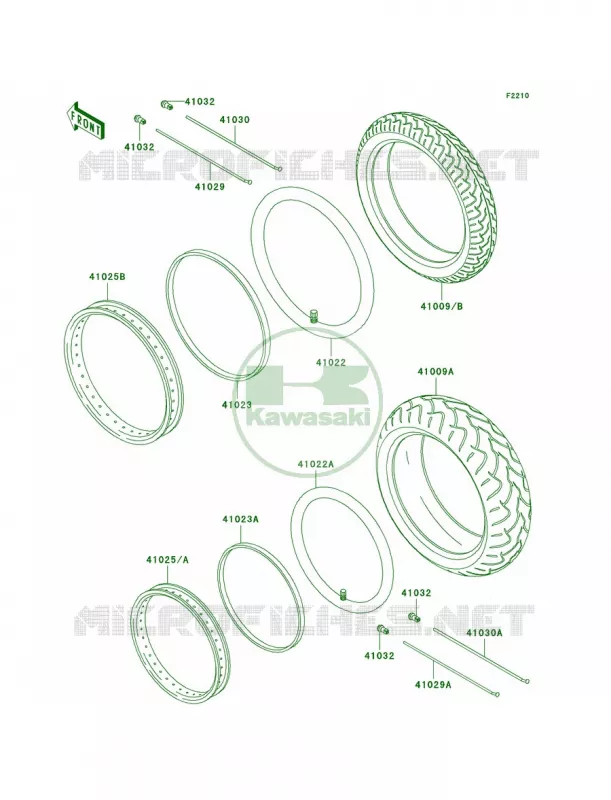 Tires Kawasaki MOTOS 125 2004 Eliminator 125  BN125-A7