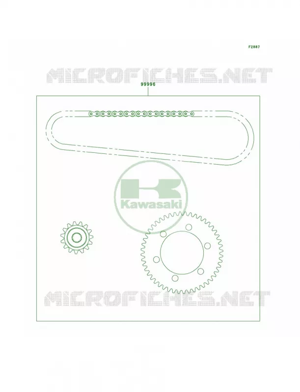 Chain Kit Kawasaki MOTOS 500 2004 Vulcan 500 LTD  EN500-C9