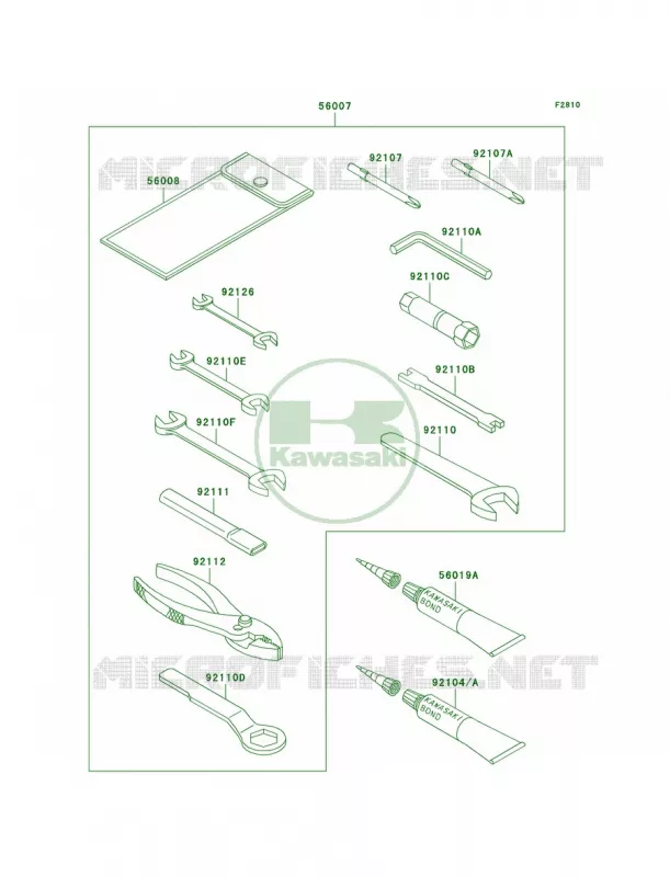 Owner's Tools Kawasaki MOTOS 500 2004 Vulcan 500 LTD  EN500-C9