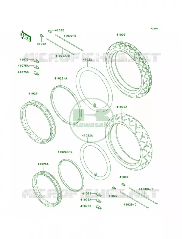 Tires Kawasaki MOTOS 500 2004 Vulcan 500 LTD  EN500-C9