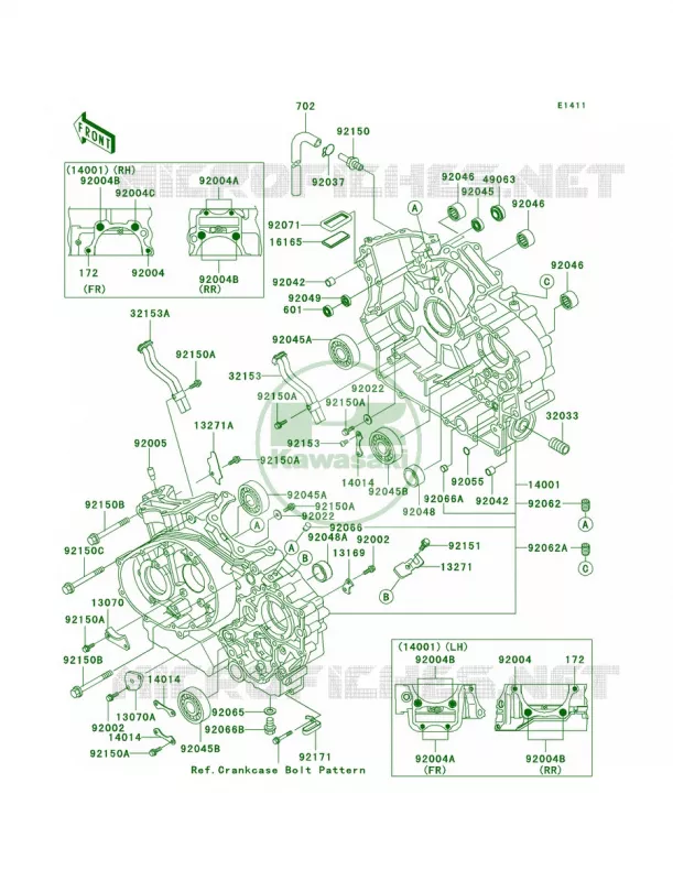 Crankcase Kawasaki MOTOS 1500 2004 Vulcan 1500 Classic  VN1500-E7