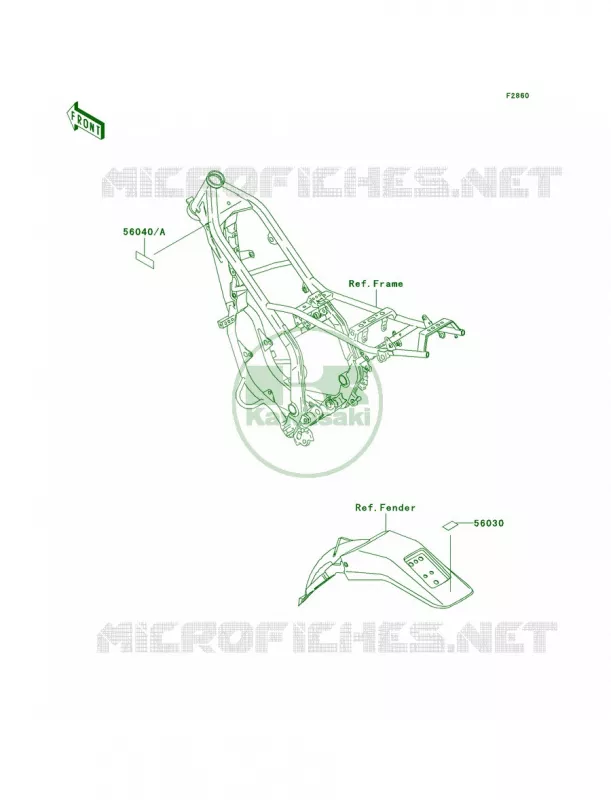 Labels Kawasaki MOTOS 220 2005 KDX220R  KDX220-A12