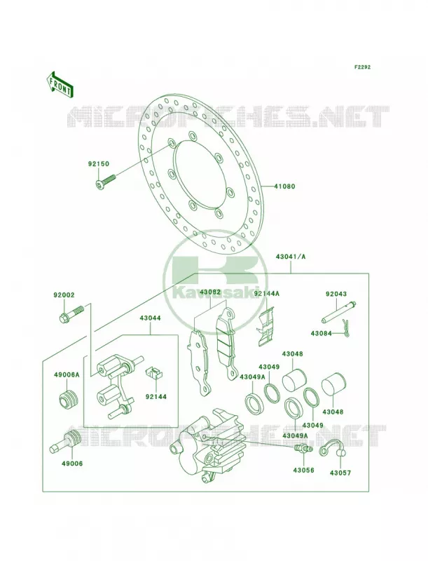 Front BrakeR1-R3 Kawasaki MOTOS 1500 2004 Vulcan 1500 Drifter  VN1500-R4