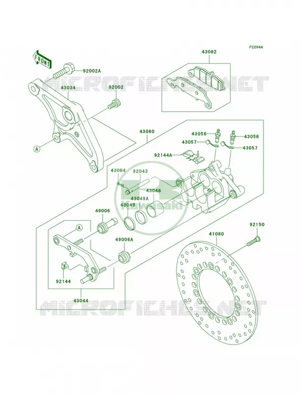 Rear BrakeR4R5 Kawasaki MOTOS 1500 2004 Vulcan 1500 Drifter  VN1500-R4